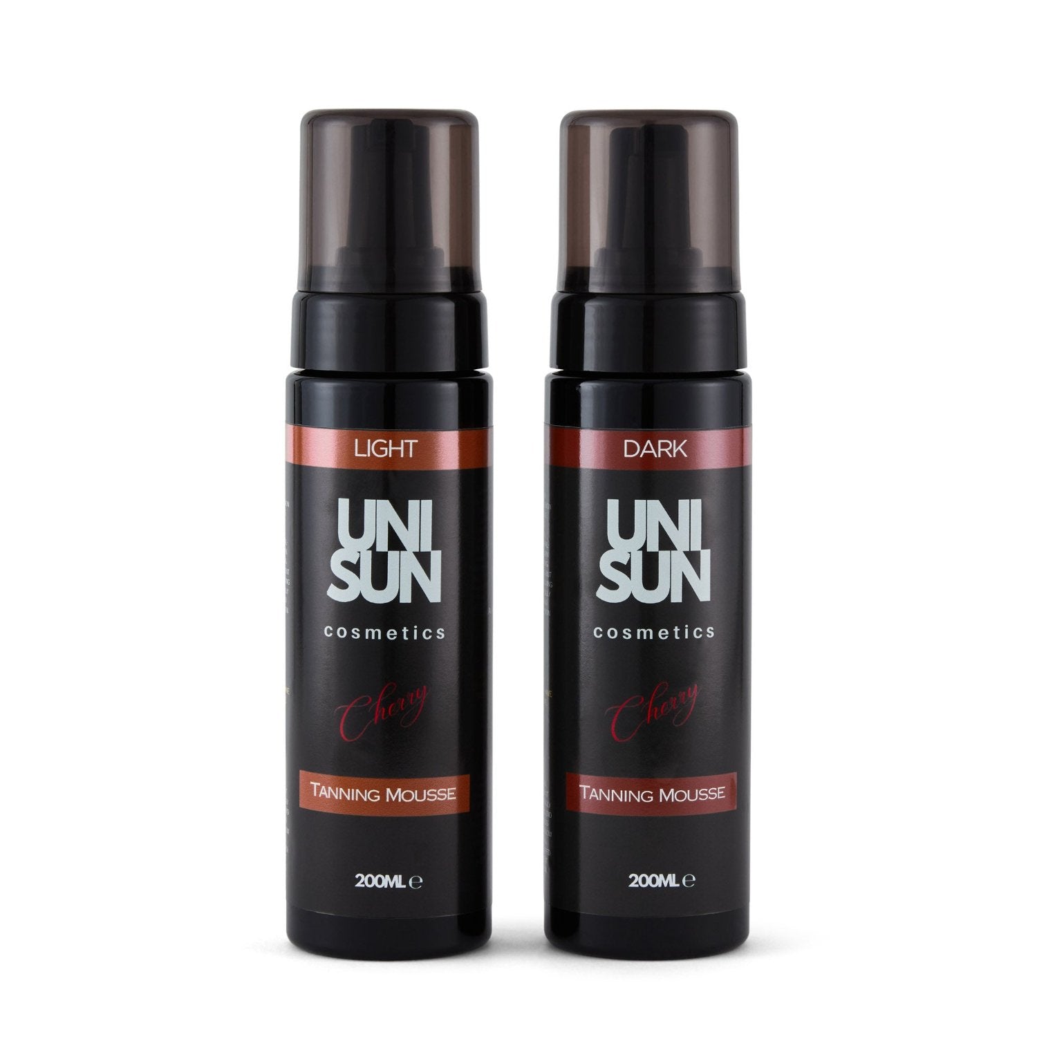 Bottle of self-tanning mousse, perfect for a natural, streak-free tan.